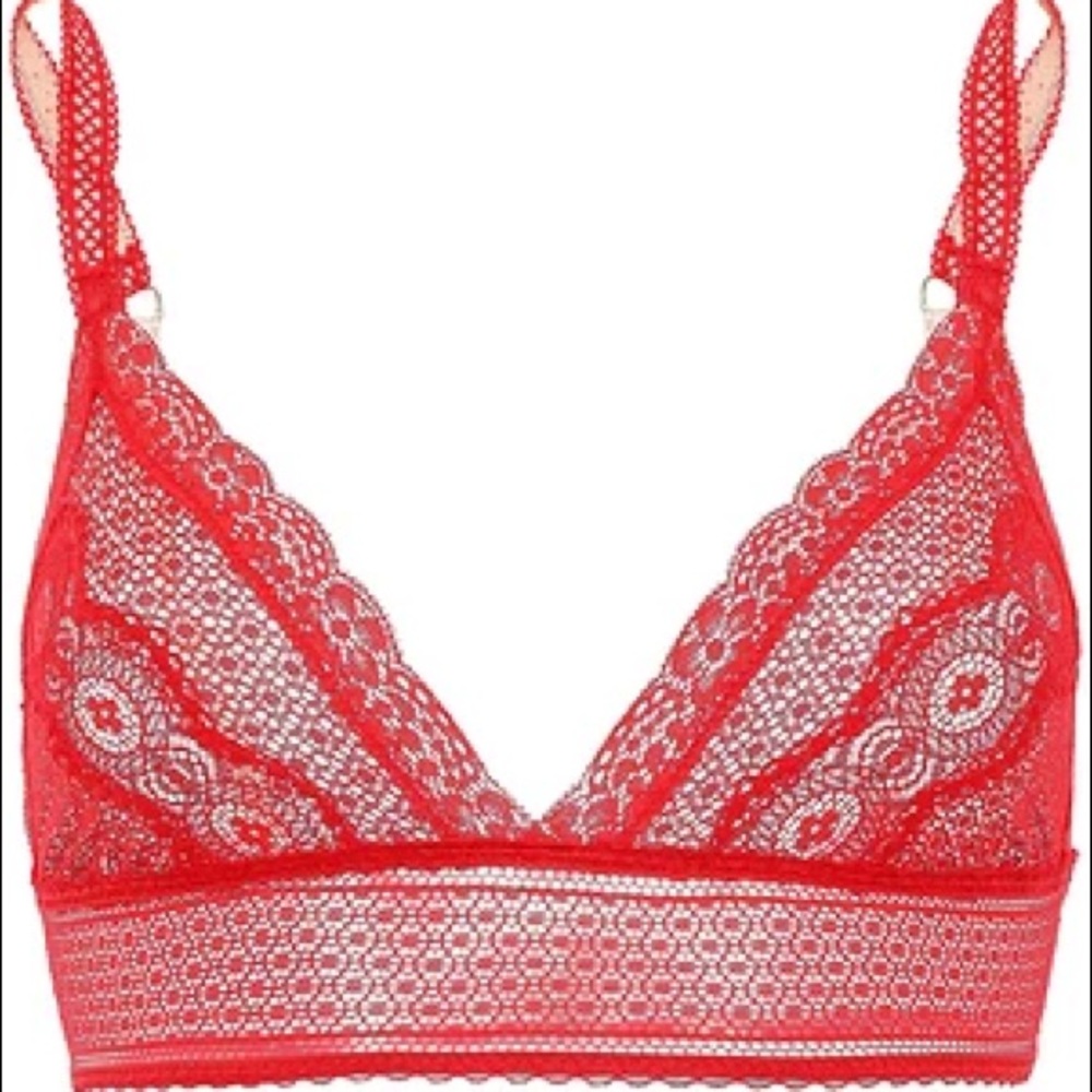 Stella McCartney Katie Kissing Lace Bralette